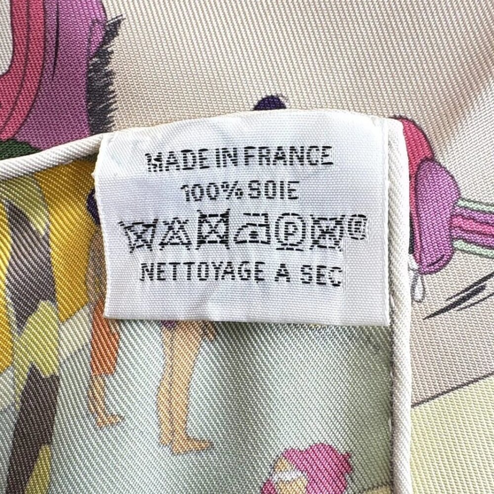 HERMES Carre 90 - Light Blue Yellow Multi Scarf 558-060625 - Picture 4 of 4